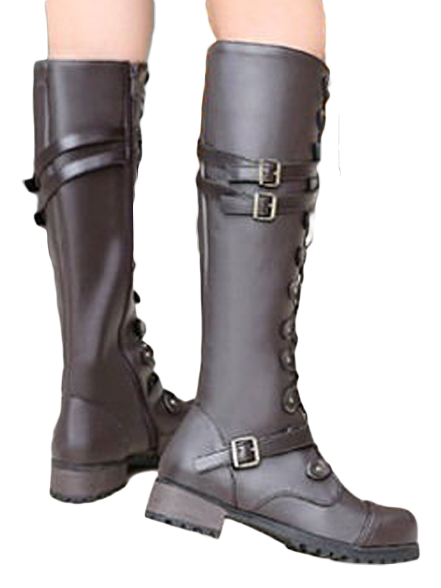 Women's Over Knee High knight Boots Casual Faux Leather Pull On Riding Shoes new