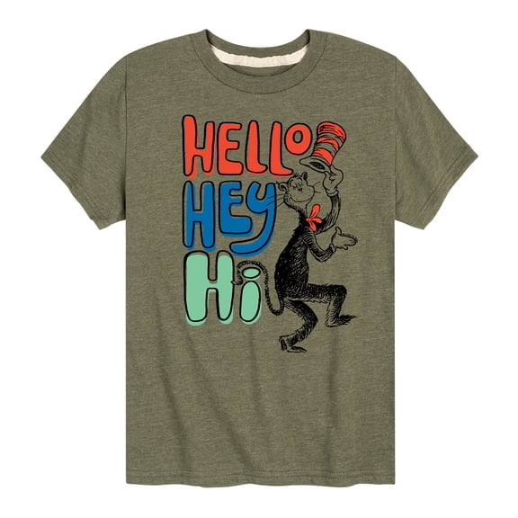 Dr. Seuss - Hello Hey Hi - Toddler And Youth Short Sleeve Graphic T-Shirt