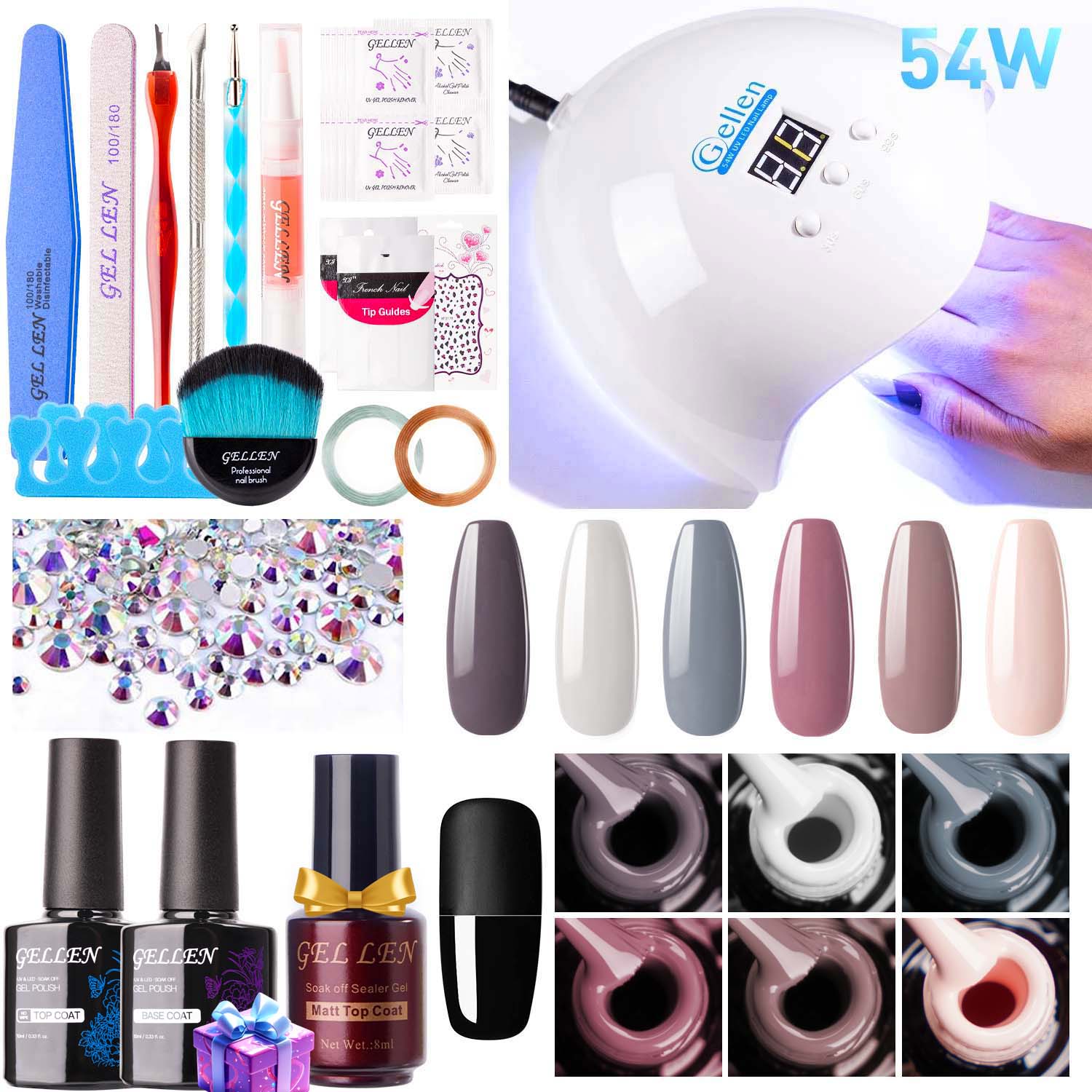 Gellen Gel Nail Polish Starter Kit with 54W UV Lamp photo 1