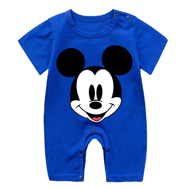 Mamelucos de verano para bebés, pijamas con estampado de dibujos animados de Mickey y Minnie para niños, mono para niñas, ropa para bebés, ropa infantil, Pijamas para niños pequeños Outfit18M Gao Jinjia LED