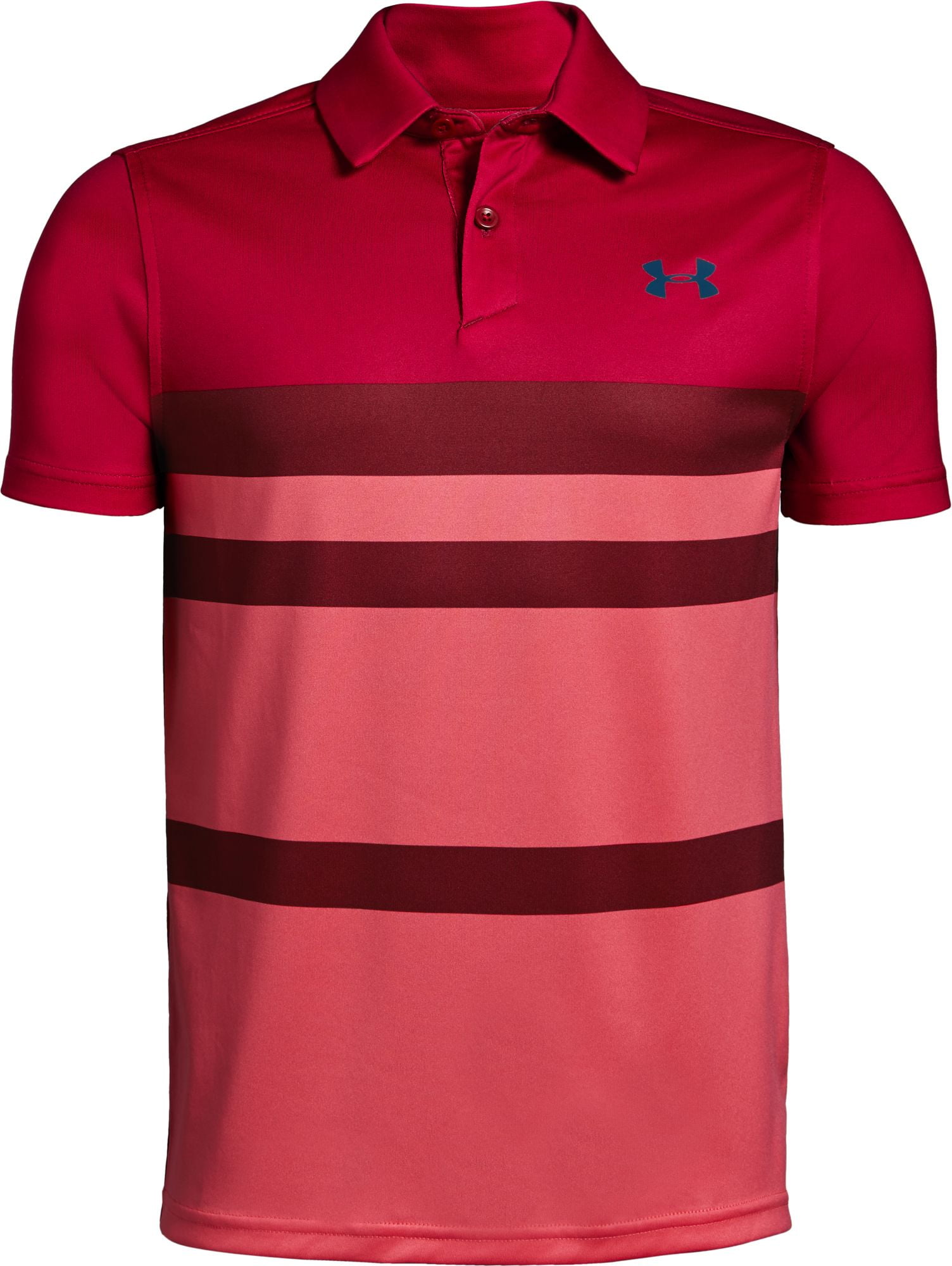 boys red under armour polo