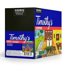 Timothy's Coffee Pods Keurig K-Cup Decaffeinated Colombian 96 Count