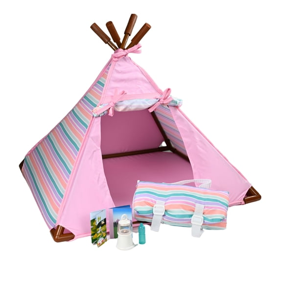 My Life As Glamping Play Set for 18" Dolls, 7 Pieces Included