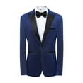 thumbnail image 4 of Dpytoraw Men's Casual Suit Two Piece Sequined Suit One Button Slim Shiny Dress Coat Jacket Classic Regular Fit Suits Sets, 4 of 5
