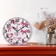 thumbnail image 2 of Bows and Hearts Silent Wall Clock 10" Non-Ticking Battery Clock, 2 of 7