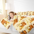 thumbnail image 5 of Homewish Cute Capybara Full Size Comforter Sets,Cartoon Animal Bedding Comforter Set,Yellow Stars Print Bedding Sets For Girls Boys,Luxury Bedroom Decor Reversible,3 Pieces, 5 of 9