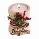 thumbnail image 1 of Feliz Navidad Candelabro de Madera | Decoración rústica navideña Acento | Mesa de mesa festiva | Madera Premium Durable | Perfecto para cenar, repisa y celebraciones en casa, 1 of 4