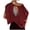 Wine, variant on Hueook Fall Short Sleeve Workout Tops For Women Crew Neck Criss Cross Back Yoga Athletic Tee Cotton Shirts Gray S