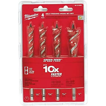 UPC: 0045242234448 | MILWAUKEE ELEC TOOL 48-13-0400 4Pc WD Bit Spd Feed Set