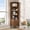66.73''H-Walnut, variant on Oubayajia 66.73'' Tall Corner Cabinet, Modern Fluted Storage Cabinet with 2 Doors and 5 Storage Shelves, Space-Saving for Kitchen, Living Room, Study Room(Walnut)