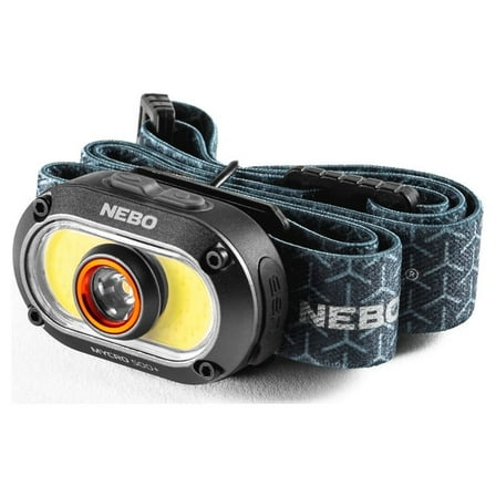 NEBO MYCRO Yellow Camo USB Rechargeable, Adjustable LED Headlamp & Cap Light, IPX4 Water Resistant