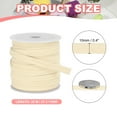 thumbnail image 2 of Uxcell Flat Drawstring Cord Replacement Soft Cotton Hoodie String Cords Cream 10mm x 27 Yd, 2 of 6