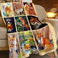 thumbnail image 2 of Fox Blanket Cute Fox Fleece Throw Blanket Super Soft Cozy Warm Fox Plush Decor Blanket Gifts for Girls Boys Kids Women 60"X80", 2 of 6