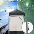 thumbnail image 4 of Camping Shower Tent, 55.1"x55.1"x90.6", Portable Privacy Shelter with 5.3Gal Solar Shower Bag, for Outdoor Changing Toilet Beach, 4 of 8