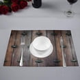 thumbnail image 2 of MKHERT Old Wooden Door Rustic Planks Barn Placemats Table Mats for Dining Room Kitchen Table Decoration 12x18 inch,Set of 6, 2 of 4