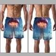 thumbnail image 3 of luoweisi Men's Beach Shorts Quick Dry Swim Trunks with Mesh Lining Colorful Jellyfish L, 3 of 5