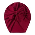 thumbnail image 4 of Splozh Newborn Hats Stretchy Soft Knot Headbands with Hair Bows Head Hair Accessories for Newborn Baby Girls Infant,Wine,0-2 Years, 4 of 4