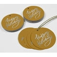 thumbnail image 4 of Inkdotpot Real Silver Foil Happy Holiday Tags Favor Hang Paper Tags 100 Pieces, 4 of 7