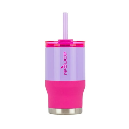 

Reduce Coldee 14oz Stainless Steel Kids Tumbler with 3-in-1 Straw Lid Sugar Pop Pink & Purple