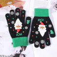 thumbnail image 6 of Ticikt Women Christmas Printed Knit Gloves, Touch‑Screen Compatible Warm Winter Knitted Gloves for Holiday Daily Wear, 6 of 9