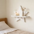 thumbnail image 6 of Hyknon Corner Floating Shelf Wall Mounted, Wooden Space-Saving Corner Storage Shelf, Corner Display Rack for Decor Organization, Butterfly/Star Hanging Storage Shelf for Living Room Bedroom, White, 6 of 7