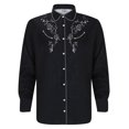 thumbnail image 2 of Mens Dress Shirts Western Cowboys Print Long Sleeve Button Lapel Top Casual Carnival Classic Comfortable Shirt for Men Grey XL, 2 of 4