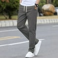 thumbnail image 2 of SUETCH Men's Casual Lightweight Drawstrintg Elastic Waist Summer Beach Pants,Gray,Medium, 2 of 3
