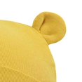thumbnail image 4 of Lispipm 2pcs Baby Beenie and Glove Set Winter Soft Stretchy Cotton Hats and Mittens Outfit for Newborn Girls Boys Yellow 0-6 Months, 4 of 6