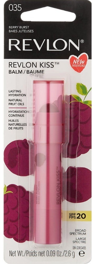Revlon Kiss Lip Balm, Berry Burst 0.09 oz (Pack of 2)