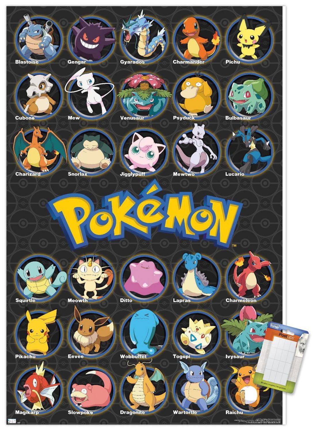 Pokémon - All Time Favorites Wall Poster, 14.725" x 22.375" Framed