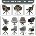 thumbnail image 6 of Whosucclay Brown Cow Print Curved Back Chair Cover Soft Dining Chair Cover Non-Slip Swivel Armchair Cover Protector Easy to Clean Office Desk Chair Sliopcover for Living Room, 6 of 7