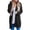 Black, variant on Buigttklop Womens Ladies Solid Open Front Soft Chunky Pocket Long Sleeve Coat Outerwear Cardigan