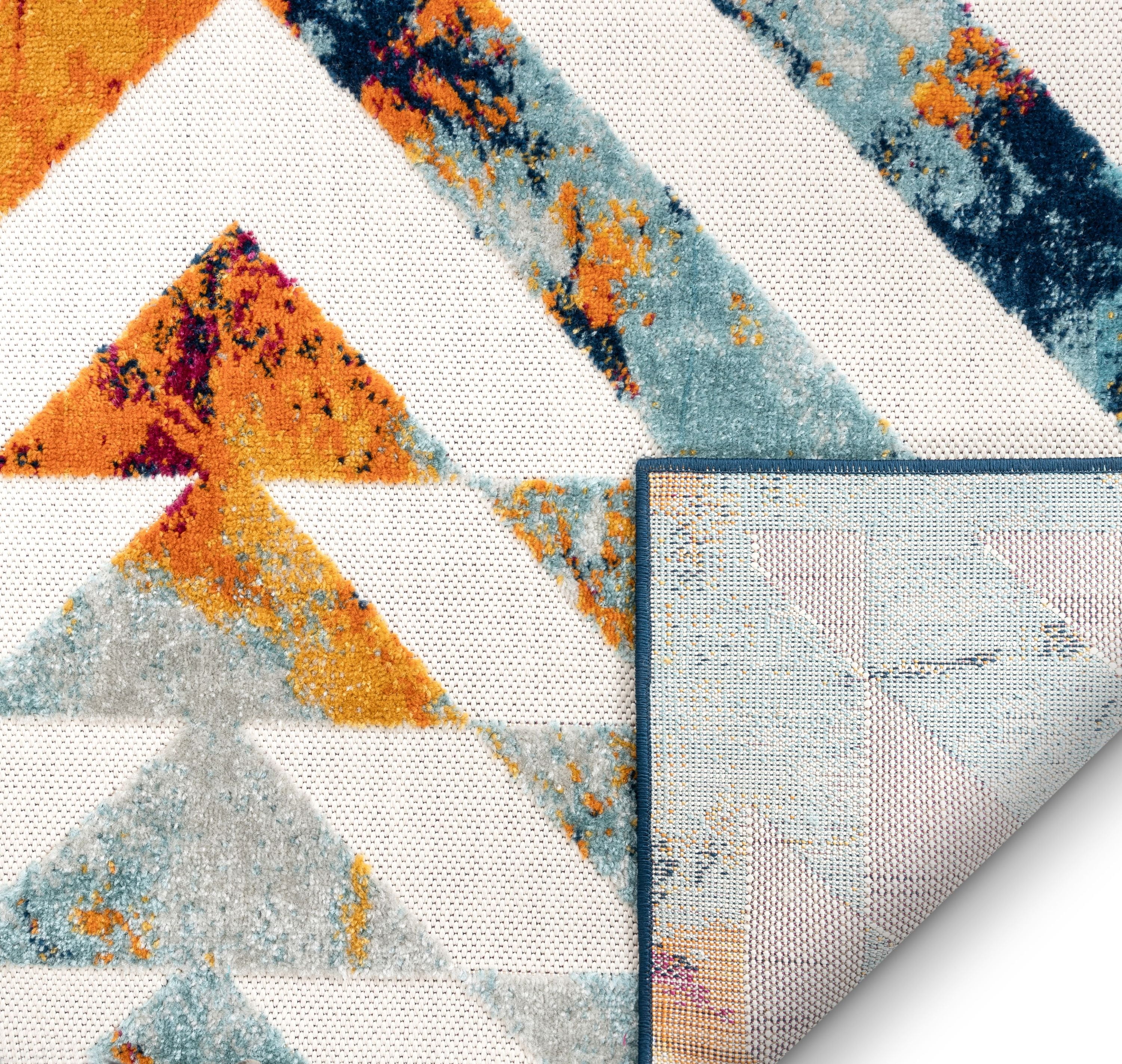 Well Woven Dorado Carmen Geometric Multi 5'3" x 7'3" Indoor/Outdoor High-Low Area Rug