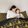 thumbnail image 5 of Feelyou Mandala Damask Queen Comforter Set, Hippie Cartoon Cat Bedding Comforter Set, 3pcs, 5 of 8