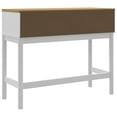 thumbnail image 5 of vidaXL Console Table FLORO White 89.5x36.5x73 cm Solid Wood Pine, 5 of 5