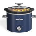 thumbnail image 2 of May in Color 2 Quart Slow Cooker, Small Slow Cooker with Removable Ceramic Pot, Food Warmer with 3 Heating Settings & Dishwasher Safe Glass Lid, Blue, 2 of 7