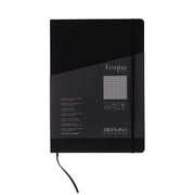 Fabriano Ecoqua Plus Stitch-Bound Notebook, 8.3 x 11.7, A4, Graph, Black