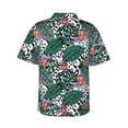 thumbnail image 3 of Picia Tropical Leaves Gentle Cotton Regular Fit Short Sleeve Casual Hawaiian Shirt for Men-3X-Large, 3 of 9
