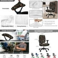 thumbnail image 4 of LedBack Office Chair Seat Cover Set of 4, Dragonfly Flower Print Office Chair Seat and Back Cover Set with Armrest Covers, Stretchable Anti-Slip Rotating Chair Cover Desk Chair Cover, 4 of 4