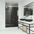 thumbnail image 3 of VIGO Elan 56 to 60 in. W x 74 in. H Sliding Frameless Shower Door in Stainless Steel with 3/8 in. (10mm) Black Tint Glass, 3 of 14
