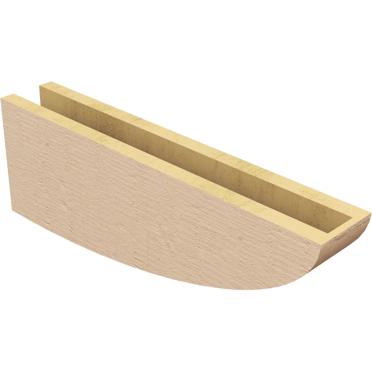 4"W x 24"D x 8"H Thin Durham Rough Cedar Woodgrain TimberThane Corbel, Primed Tan