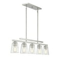 thumbnail image 5 of Satin Nickel Five Light Linear Chandelier from the Calhoun Collection, 5 of 5