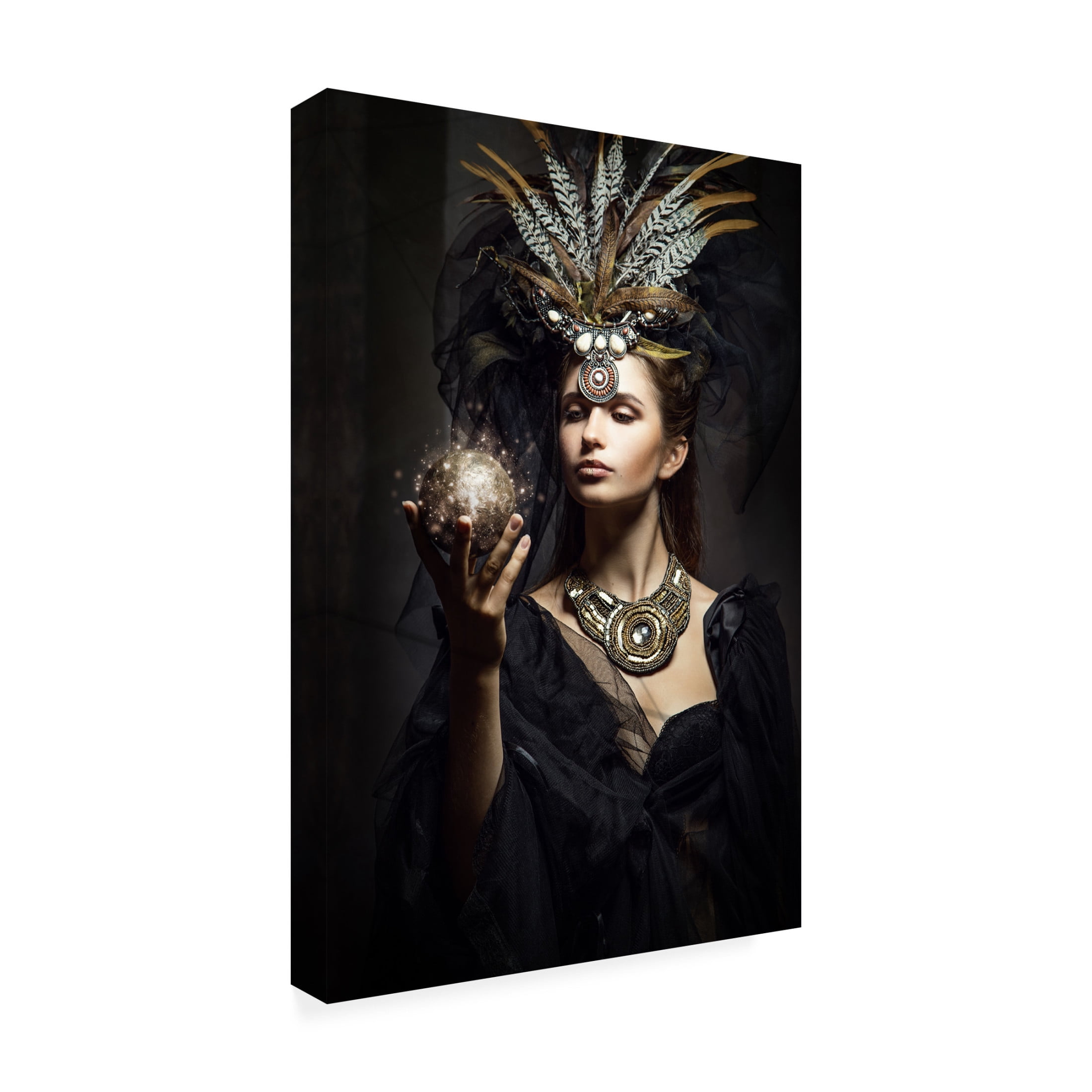 Canvas Wall Art - Siegart  'The Sorceress' Wall Art for Living Room, Bedroom, or Office Décor by Trademark Fine Art - 30 x 47 Inches