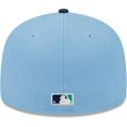 thumbnail image 4 of Men's New Era Light Blue/Navy New York Yankees Green Undervisor 59FIFTY Fitted Hat, 4 of 5