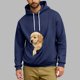 thumbnail image 4 of Ceisia Pet Carrier Hoodie Long-Sleeve for Men with Cotton Fabric Solid Color Drawstring Dogs Cats Pockets Navy XXXXXL Gift, 4 of 5