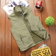 thumbnail image 4 of Chaleco informal holgado con cuello alto para hombre, chaqueta de viaje de talla grande, 4 of 4