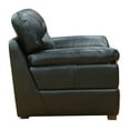 thumbnail image 2 of Sunset Trading Jayson 49" Modern Top-Grain Leather Armchair in Black, 2 of 5