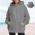 thumbnail image 4 of Babysbule Womens Oversized Sweatshirts Fashion Hoodies Long Sleeve Hooded Shirts Pullover Fall Outfits with Pocket, 4 of 8