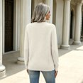thumbnail image 4 of Womens Crew Neck Knit Sweater Long Sleeve Solid Color Casual Pullover Top, 4 of 8