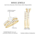 thumbnail image 5 of Rosec Jewels Lab Grown Diamond Teardrop Engagement Ring with Wedding Band - EF-VS Quality, 14K Yellow Gold, US 10.50, 5 of 8